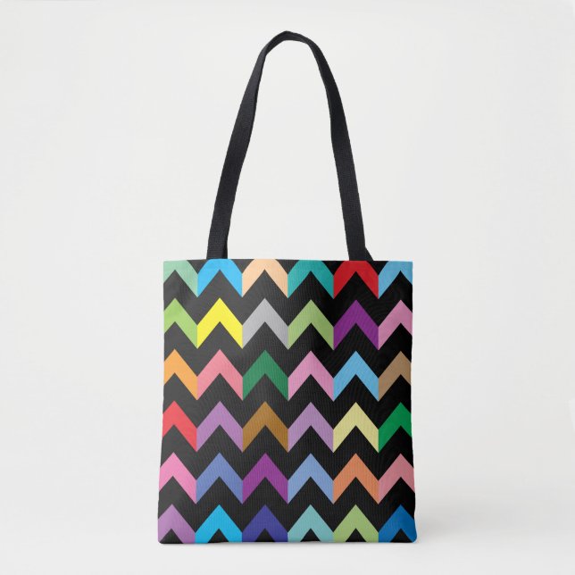 Farbiges Zickzack-Muster Tasche (Vorderseite)