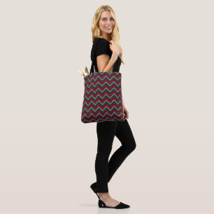Farbiges Zickzack Zickzackmuster Tasche