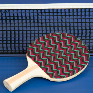 Farbiges Zickzack Zickzackmuster Tischtennis Schläger
