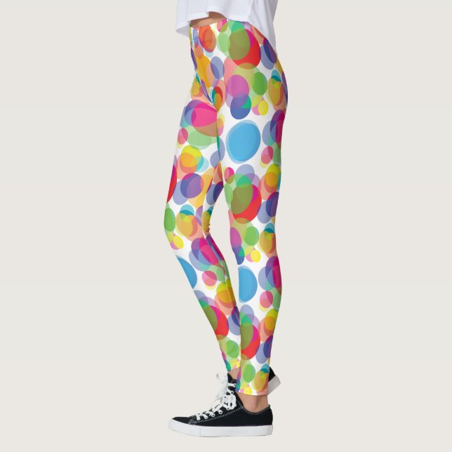 Farbiges Zirkelmuster Leggings (Links)