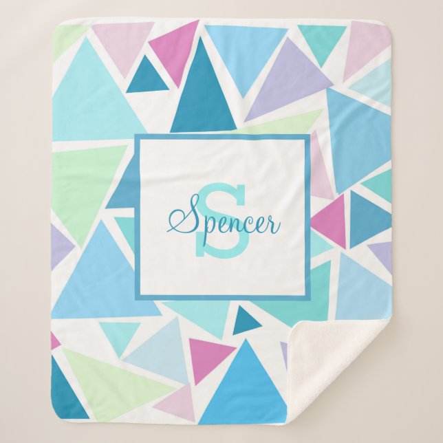 FARBIL TRIANGLES Sherpa Blanket Sherpadecke (Vorderseite)