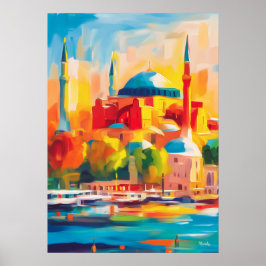 Farbintensive fauvistische Hagia-Sophia-Kunst in I Poster