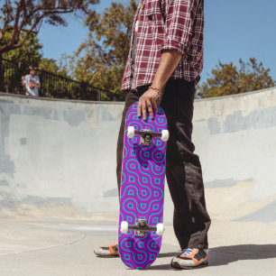 Farbintensives, fettes, juwelfarbiges, abstraktes skateboard