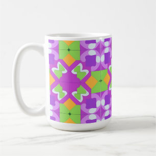 Farbintensives geometrisches abstraktes Design Kaffeetasse