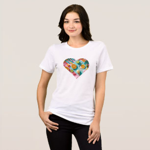 Farbintensives Sommerdesign – Helle Zitrus-Element Tri-Blend Shirt