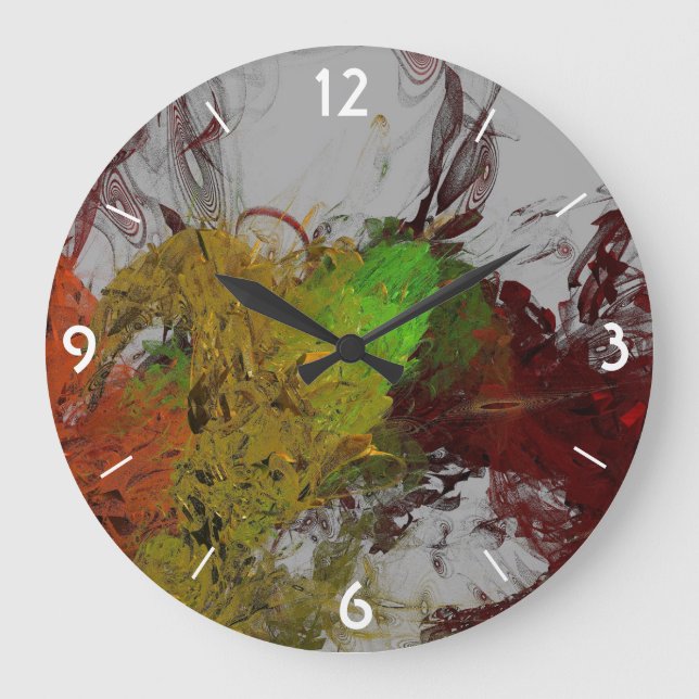 Farbinvasion Große Wanduhr (Vorderseite)