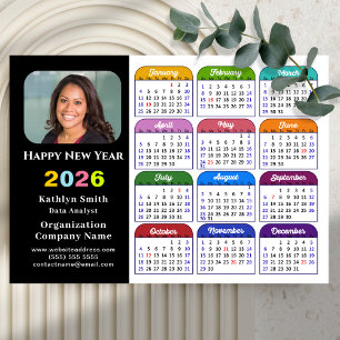 Farbkalender 2026 US-Urlaub Corporate Magnetic Magnetkarte