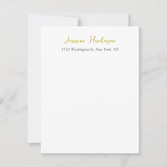 Farbkalligrafie Beruflich Elegant RSVP Karte (Vorderseite)