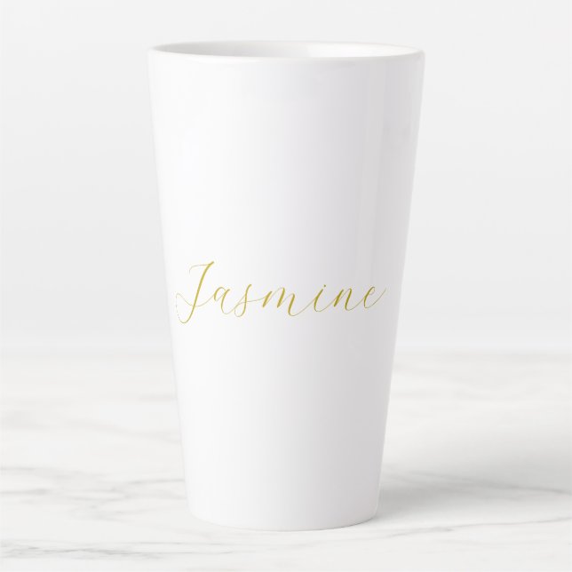 Farbkalligrafie Beruflicher Individuelle Name Milchtasse (Vorderseite)