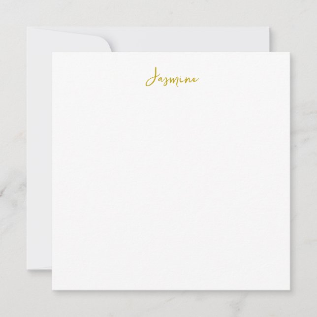 Farbkalligrafie Beruflicher Name Flat Card (Vorderseite)