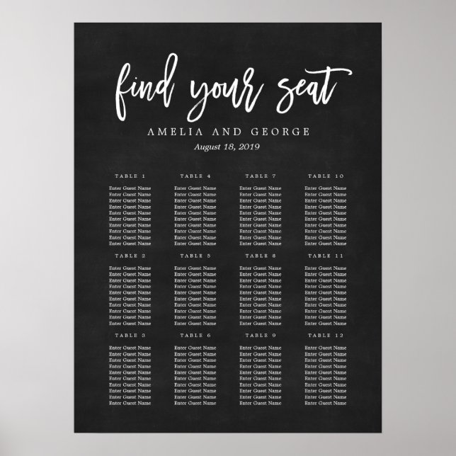 Farbkalligraphie-Seekarten-Plakat Poster (Vorne)