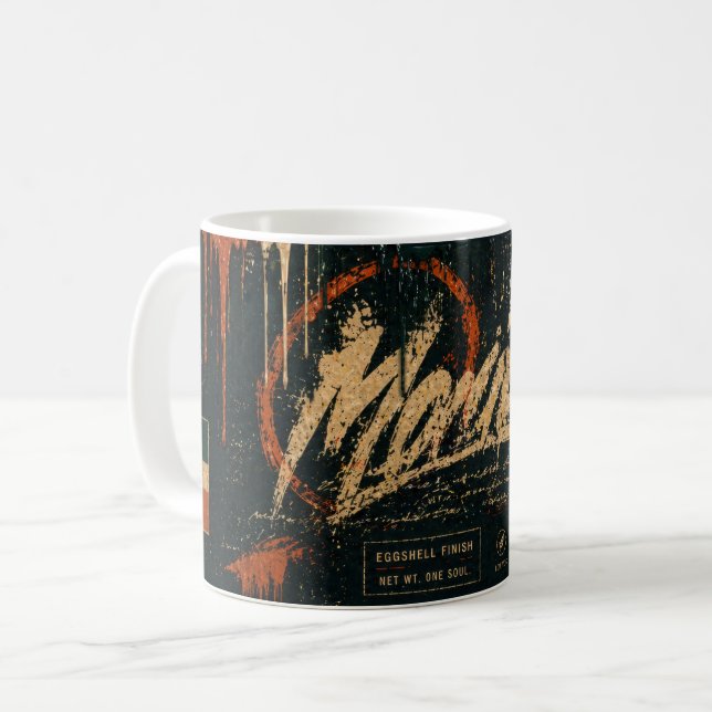 Farbkanne-Mug-Design, Morning Courage Kaffeetasse (Vorderseite Links)