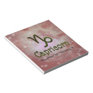Farbkapricorn Zodiac Astrologisches Zeichen Notizblock