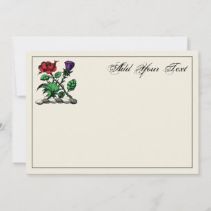Farbkarte für Heraldische Rose und Wappen-Flecken Mitteilungskarte