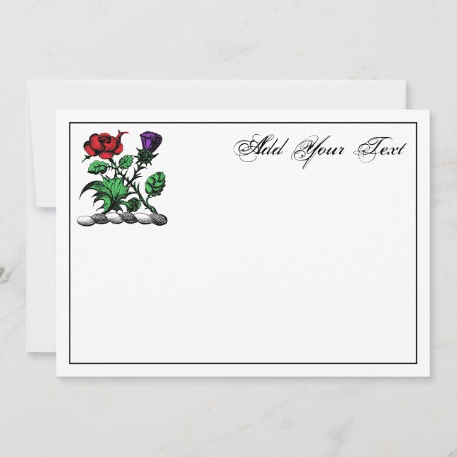 Farbkarte für Heraldische Rose und Wappen-Flecken Mitteilungskarte (Vorderseite)