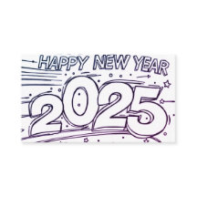 Farbkarte glücklich Neues Jahr 2025 DIY
