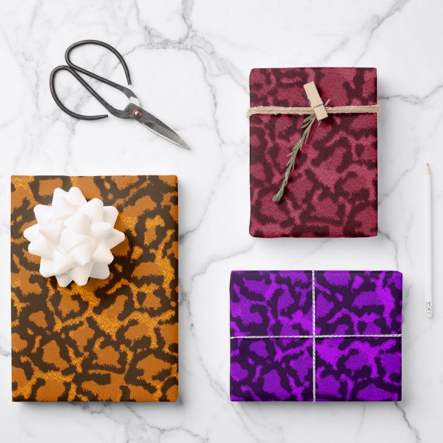 Farbkatzenaufdruck Geschenkpapier Set (Vorderseite)