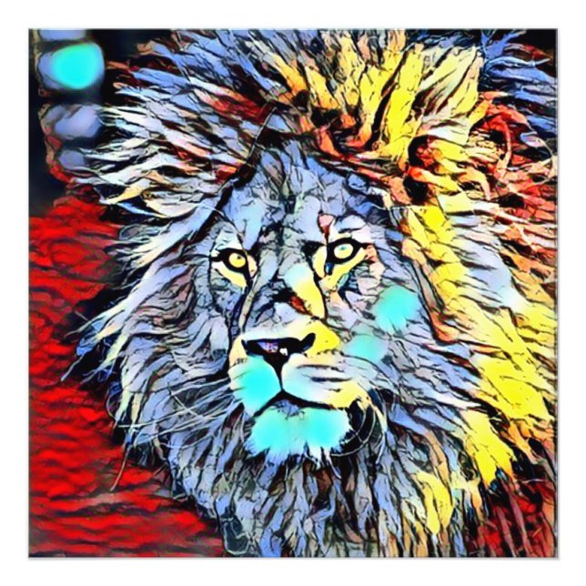 Farbkick - Löwenkönig Fotodruck (Vorne)