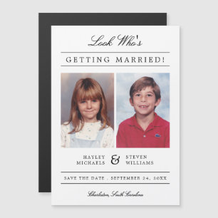 Farbkid-Foto  weiß Magneteinladung