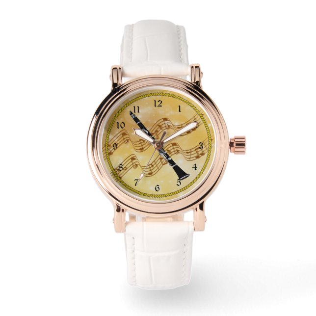 Farbklarinendesign Armbanduhr (Vorderseite)