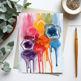 Farbklecks | Aquarellmaler Malerei Postkarte