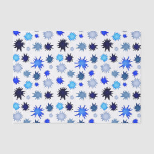 Farbklecks im blauen Muster Seidenpapier