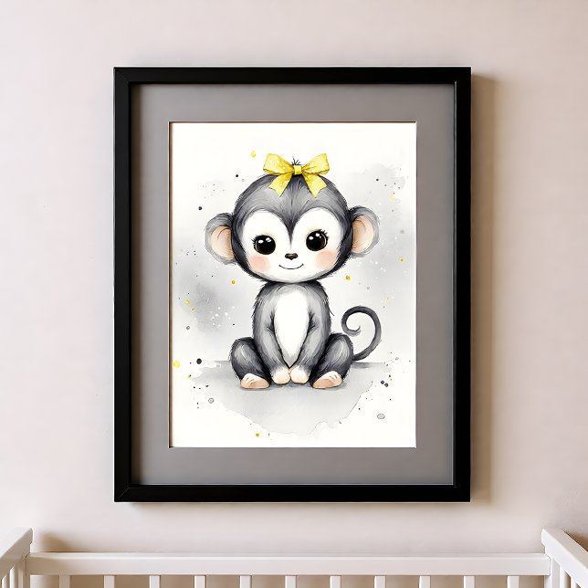 Farbklecks Kinderzimmer Dschungeltiere Affe Poster (Von Creator hochgeladen)