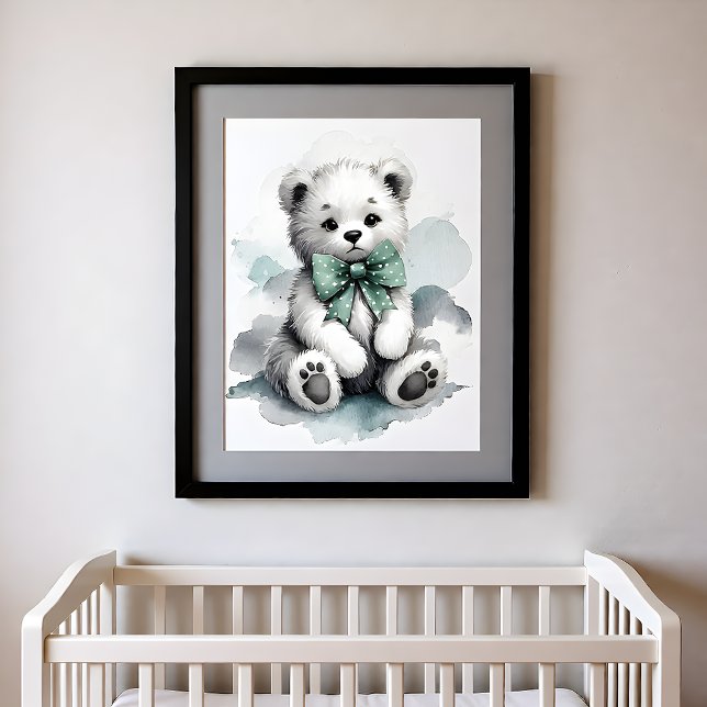 Farbklecks Kinderzimmer Waldtiere Bär Poster (Von Creator hochgeladen)