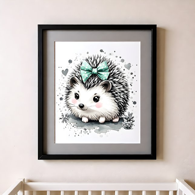 Farbklecks Kinderzimmer Waldtiere Igel Poster (Von Creator hochgeladen)
