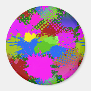 Farbklecks-Muster 3 Magnet
