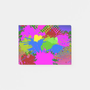 Farbklecks-Muster 3 Post-it Klebezettel