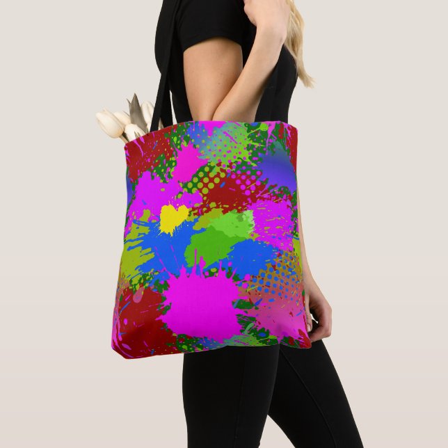 Farbklecks-Muster 3 Tasche (Von Nahem)