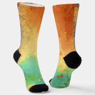 Farbklecks Nachhaltige Premium-Crew-Socken Socken
