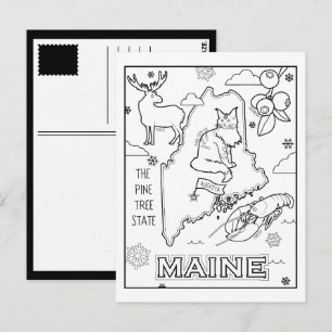 Farbkollage Postkarte