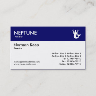 Farbkopf - Tiefe Marine - Neptun Visitenkarte