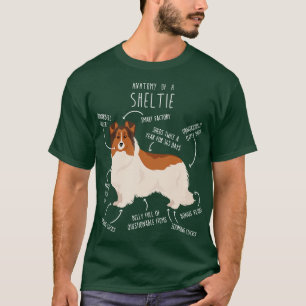 Farbkopf Weiße Sheltie Shetland Schäferhund Anato T-Shirt