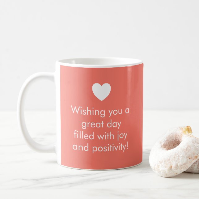Farbkorallenbeleuchtung für Trend - Name/Tasse Kaffeetasse (Mit Donut)