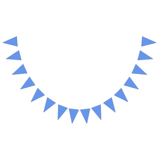 Farbkornblumenblau Wimpelkette (Alle)