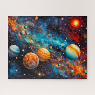 Farbkosmisches Sonnensystem Galaxie Weltraum