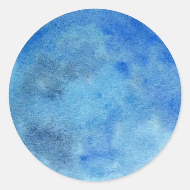 Farbkreis in blau runder aufkleber (Vorderseite)