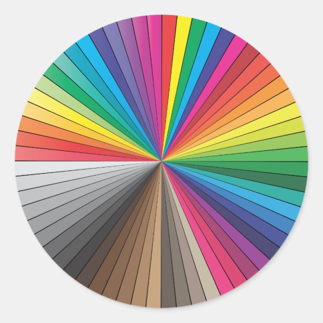 Farbkreis Runder Aufkleber (Vorderseite)
