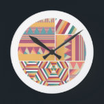 Farbkreise Runde Wanduhr<br><div class="desc">Kühne geometrische Muster,  die eine breite Produktpalette zum Leben erwecken!</div>