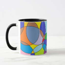 Farbkreise und Ovale Tasse