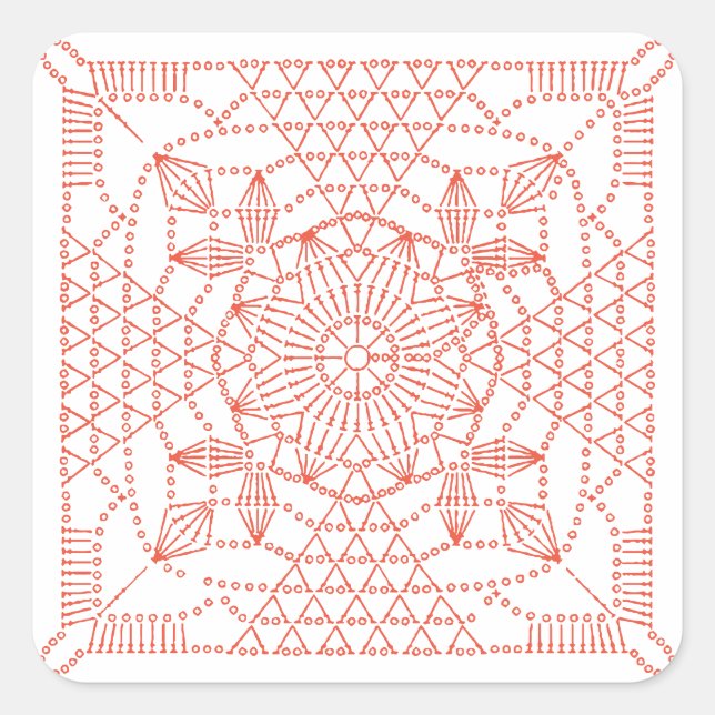 Farbkreuz Quadratischer Aufkleber (Vorderseite)
