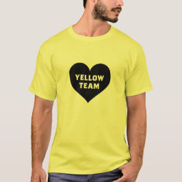 Farbkrieg Gelbes Team-Shirt T-Shirt