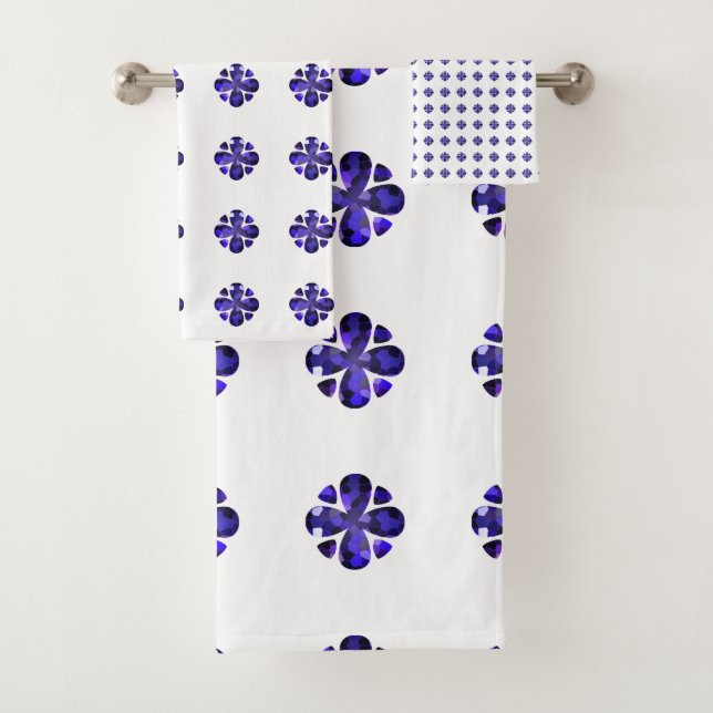 Farbkunst, blau badhandtuch set (Insitu)