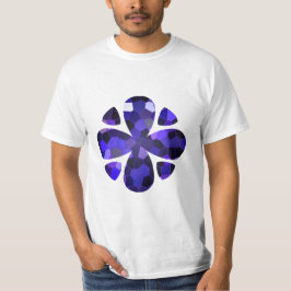 Farbkunst, blau T-Shirt