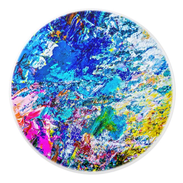 Farbkunst Keramikknauf (Vorderseite)