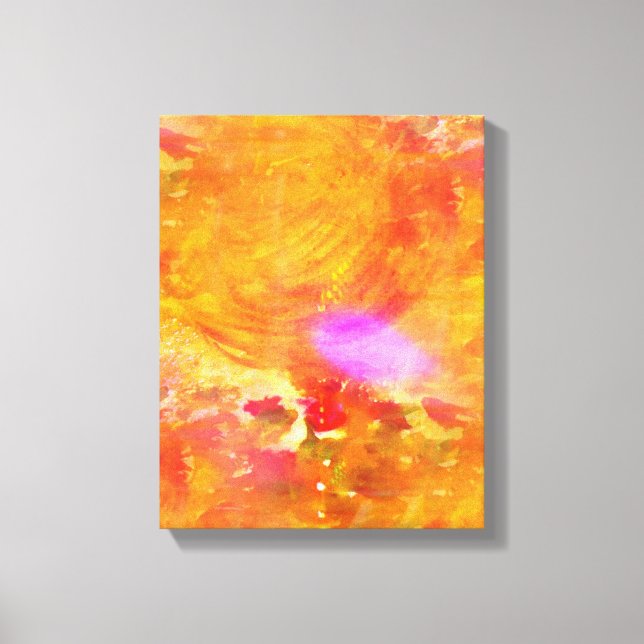 Farbkunst nahtloser Hintergrund gelb, orange Leinwanddruck (Vorderseite)