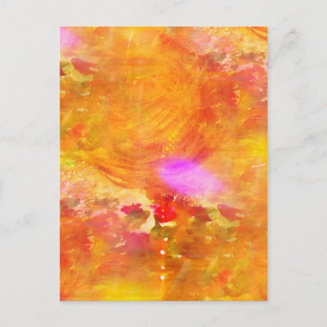 Farbkunst nahtloser Hintergrund gelb, orange Postkarte (Vorderseite)